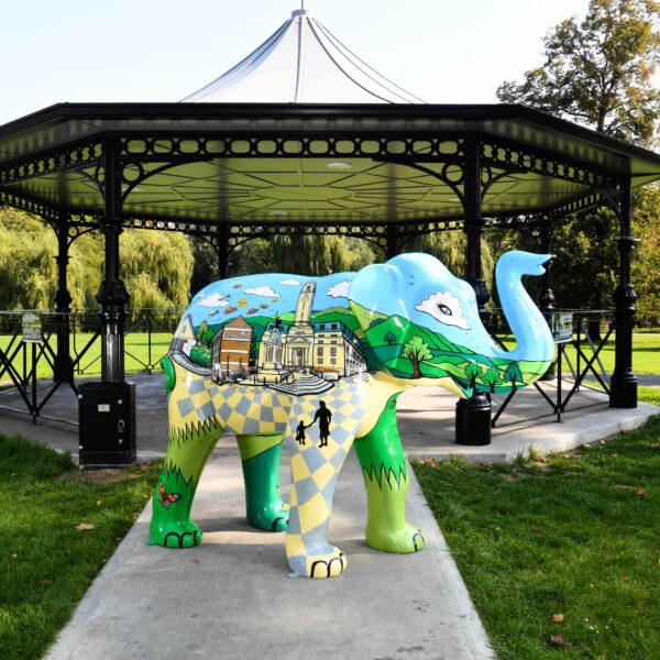 Unity at bandstand elephant sculpture
